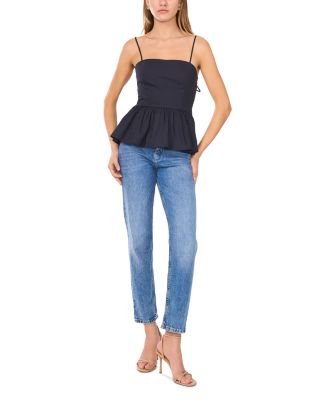 Tie Strap Peplum Top