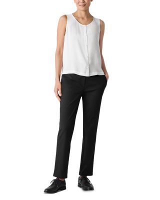 Silk Georgette Crepe Round Neck Silk Top