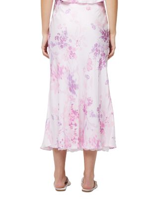 Elyria Oona Satin Midi Skirt 
