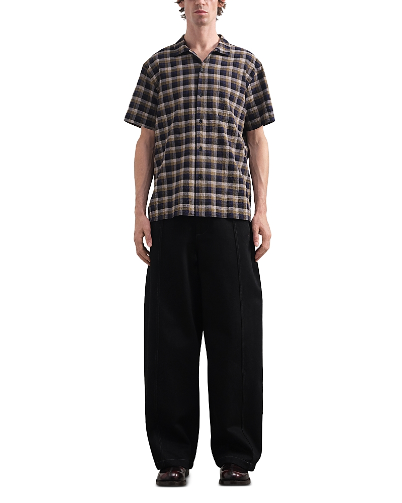 YMC YOU MUST CREATE DISPLACED SEAM BAGGY JEANS IN BLACK