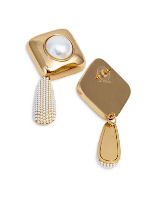 Imitation Pearl Drop Earrings in 18K Gold Plated