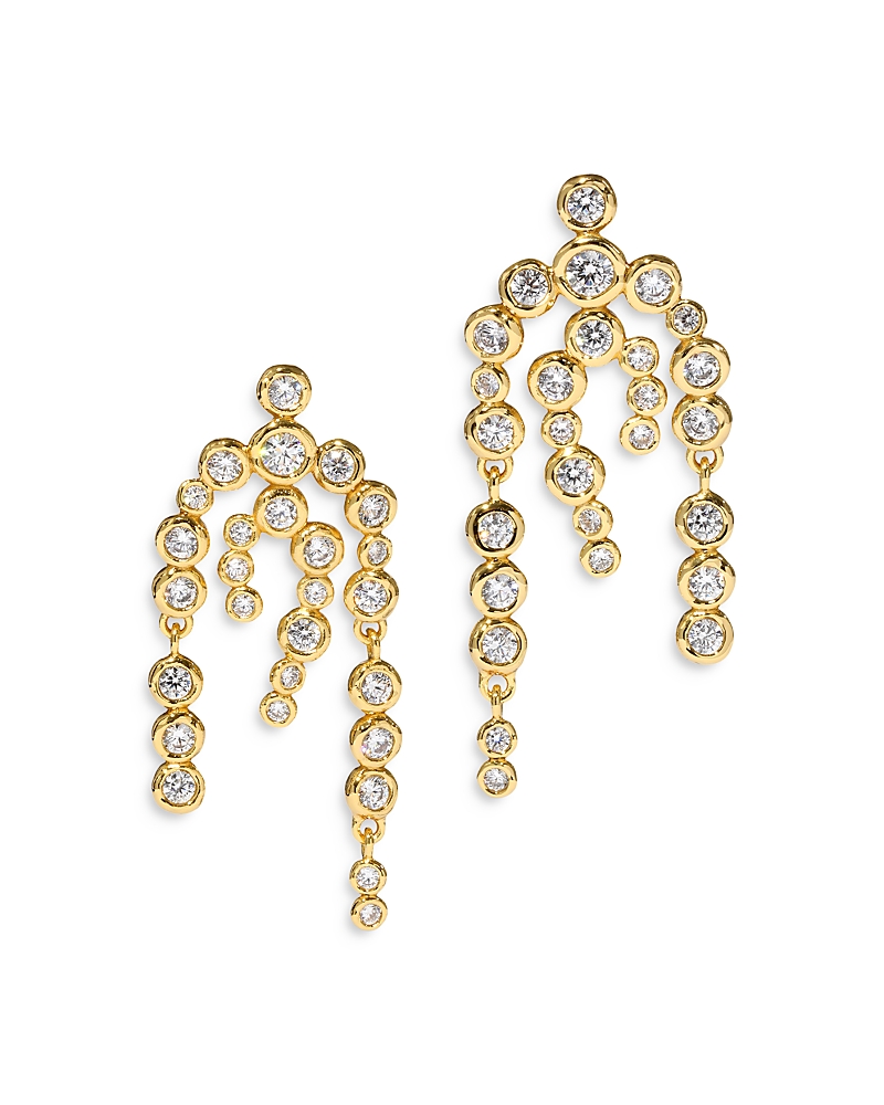ALEXIS BITTAR ASTERALES CUBIC ZIRCONIA CHANDELIER EARRINGS IN 14K GOLD PLATED
