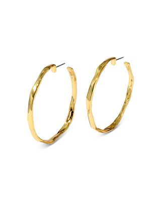 Brut Skinny Hoop Earrings in 14K Gold Plated