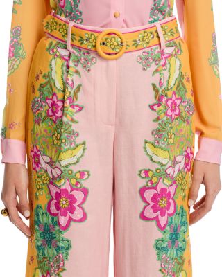 Printed Wide Leg Pants