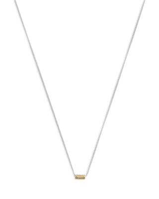 Signature Quilted Tube Pendant Necklace, 16"