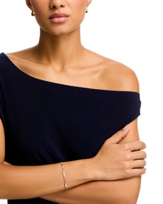 Diamond Station Bracelet in 14K Yellow Gold, 0.34 tcw