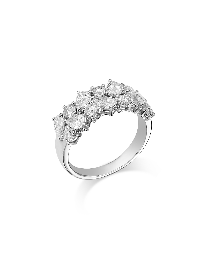 Bloomingdale's Fine Collection Diamond Mixed Cut Statement Band In 18k White Gold, 2 Ct. T. W. In White