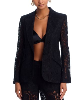 Chamberlain Lace Blazer, Aislin Lace Bralette Top & Livvy Lace Straight Leg Trousers