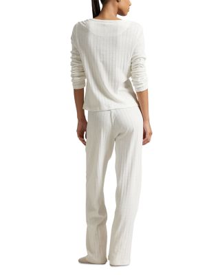 Henley Wide Leg Pajama Set