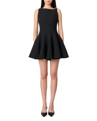 Short Flared Tweed Dress