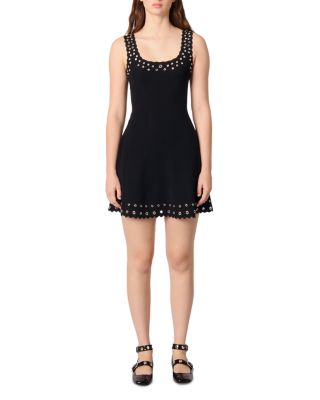 Short Eyelet Knit Dress