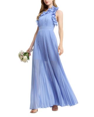 Vida Asymmetric Pleated Gown