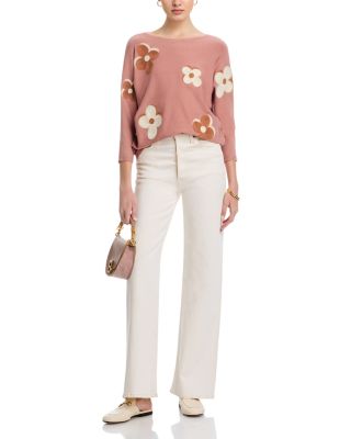 Floral Dolman Sleeve Sweater