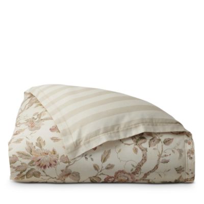 Ralph Lauren - Elsie Reversible Floral Striped Duvet Cover, Full/Queen