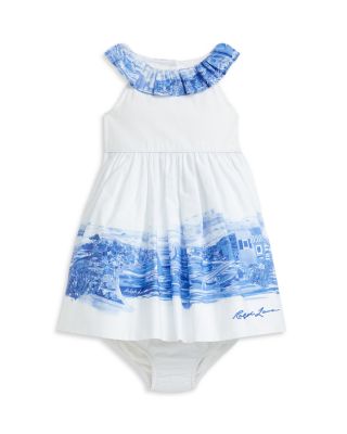 Ralph Lauren - Girls' Seaside Print Cotton Dress & Bloomer - Baby