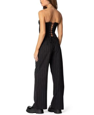 Aliza Strapless Pinstripe Corset