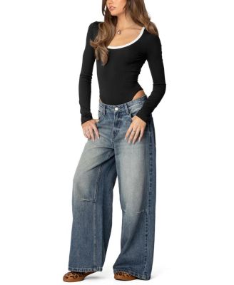 Contrast Scoop Neck Bodysuit