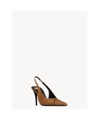 SAINT LAURENT - Women's Babylone Breteuil Slingback Pumps in Smooth Leather