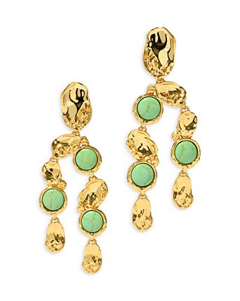 Hammered Disk Curff Bracelet with Reconstituted Turquoise 14k gold-plated Hammered Disk Curff Bracelet with Reconstituted Turquoise 14k gold-plated
