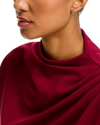 14K Yellow Gold Diamond Oval Link Chain Drop Earrings, 0.06 tcw