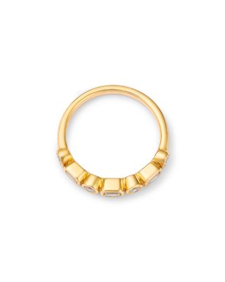 Bezeled Diamond Band in 14K Yellow Gold, 0.5 tcw 