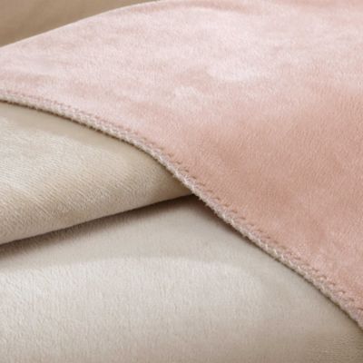 Modern Reversible Solid Bed Blanket, Twin