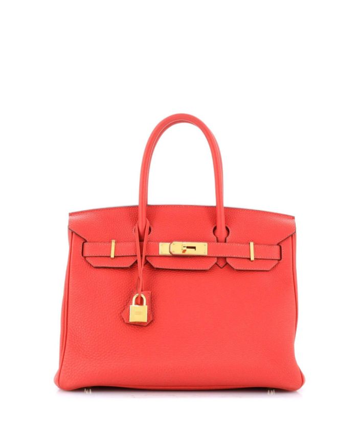 Birkin 30 Handbag Red Togo with Gold Hardware