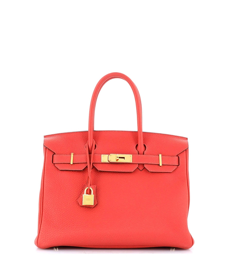 Pre-owned Pre-owned Hermes Hermes Birkin 30 Handbag Red Togo With Gold Hardware In Rouge Pivoine