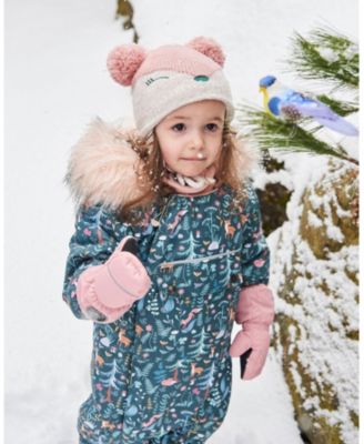 Girls' Knit Hat with Ears and Deer Face - Baby
