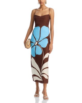 Linen Paloma Floral Graphic Dress - Exclusive