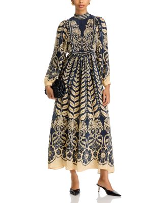 farm rio blue ainika tropical splendor mini dress FARM Rio Ainika Tropical Splendor Dress