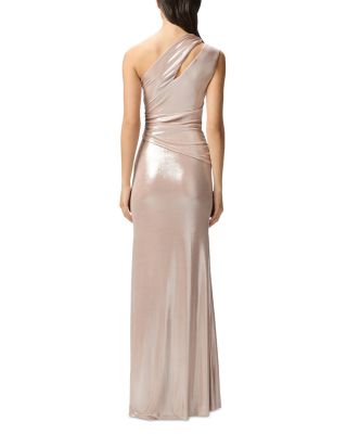Elegant Laminated One Shoulder Dress