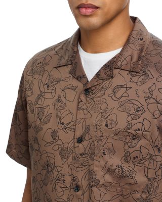 Noll Camp Collar in Floral Outline