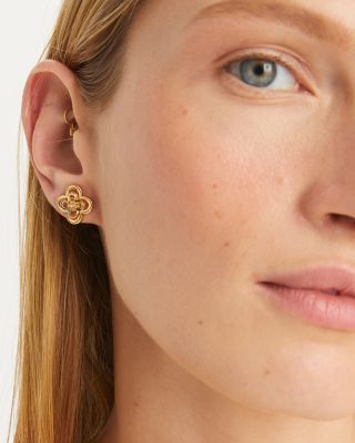 Forget Me Not Clover Stacked Stud Earrings