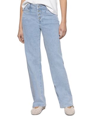 Luna Mid Rise Wide Leg Jeans in Blue Moonlight