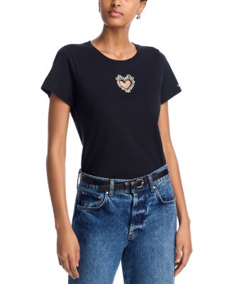 Cinq à Sept - Heart Rhinestone Cutout Top