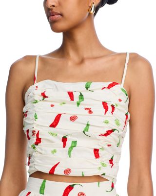 Chili Pepper Ruched Tank Top - Exclusive 
