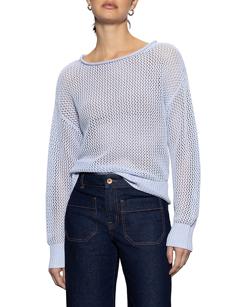 Sanctuary Open Knit Sweater In Sky Blue