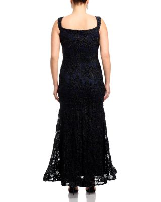Off-the-Shoulder Embellished Lace Gown - Exclusive