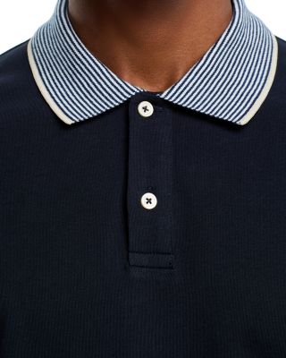 Striped Trim Cotton Polo Shirt - Exclusive