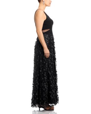 Floral Applique Gown - Exclusive