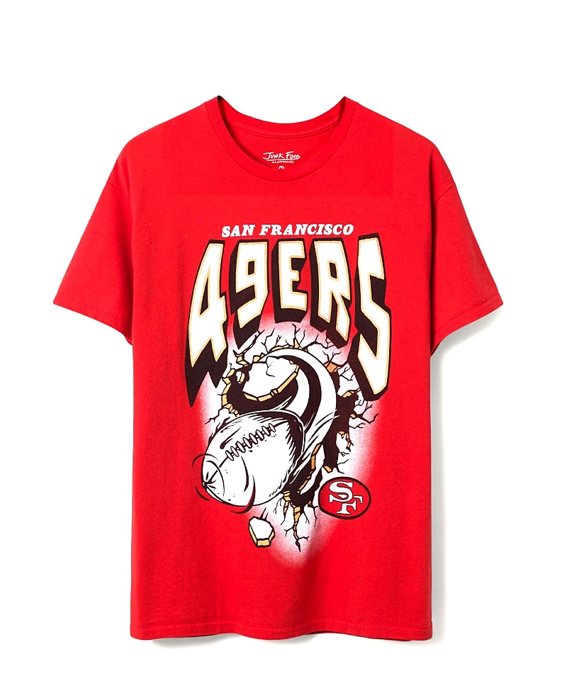 Junk Food Clothing Unisex Nfl San Francisco 49ers Breakthrough Flea Market Tee In Red