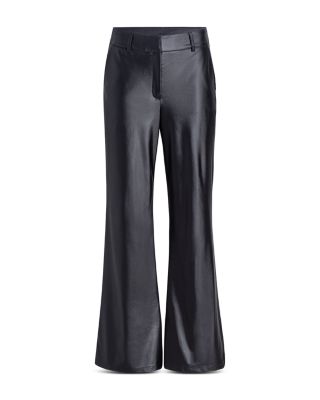 Matte Metallic Wide Leg Trousers