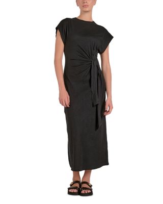 Elan - Cap Sleeve Side Tie Midi Dress