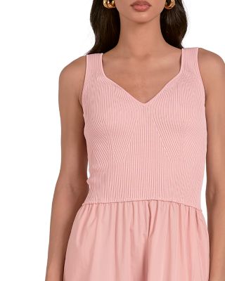 Mixed Media Tank Maxi Dress