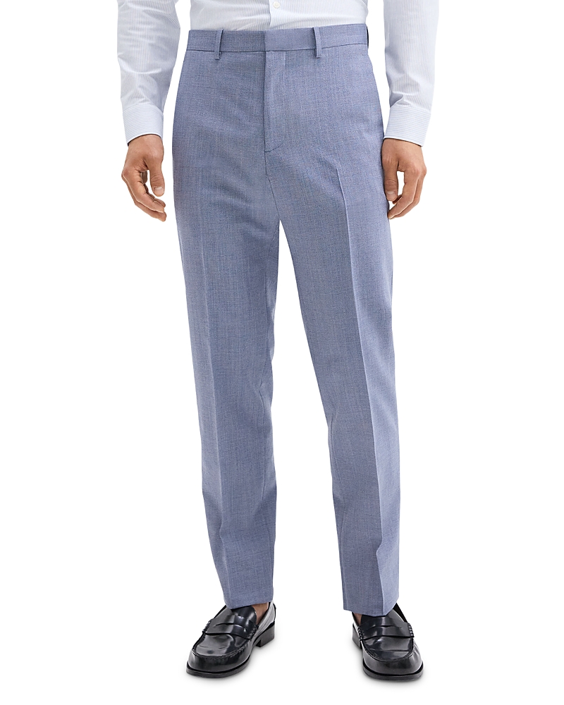 Theory Mayer Melange Solid Soft Tailoring Suit Pants In Light Indigo
