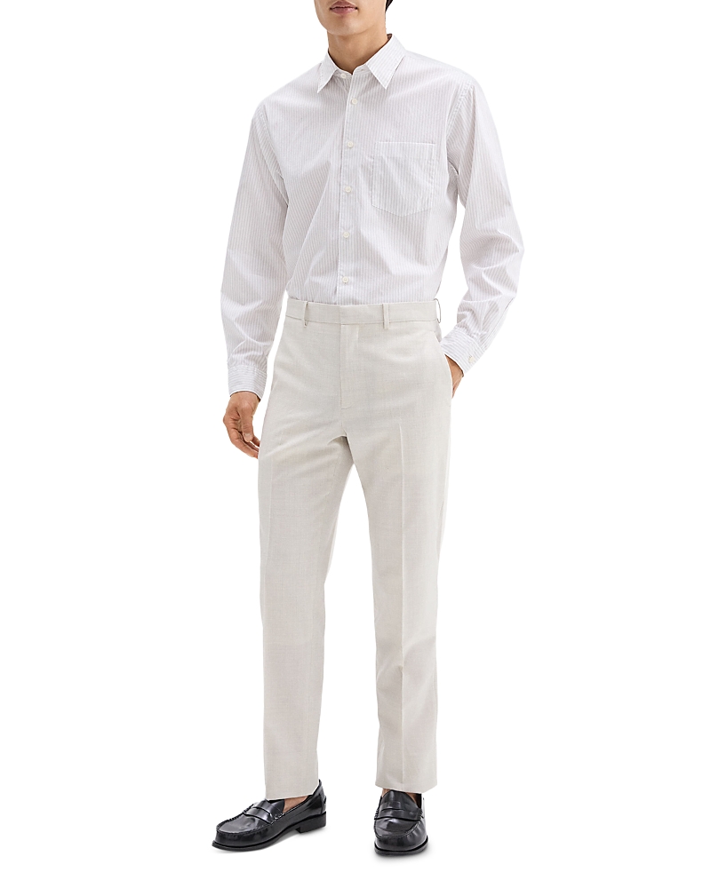 Theory Mayer Melange Solid Soft Tailoring Suit Pants In Fog