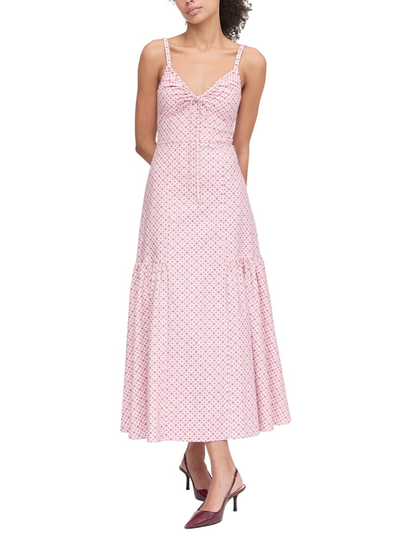 Hill House Home The Lillie Dress In Rose Circular Lattice