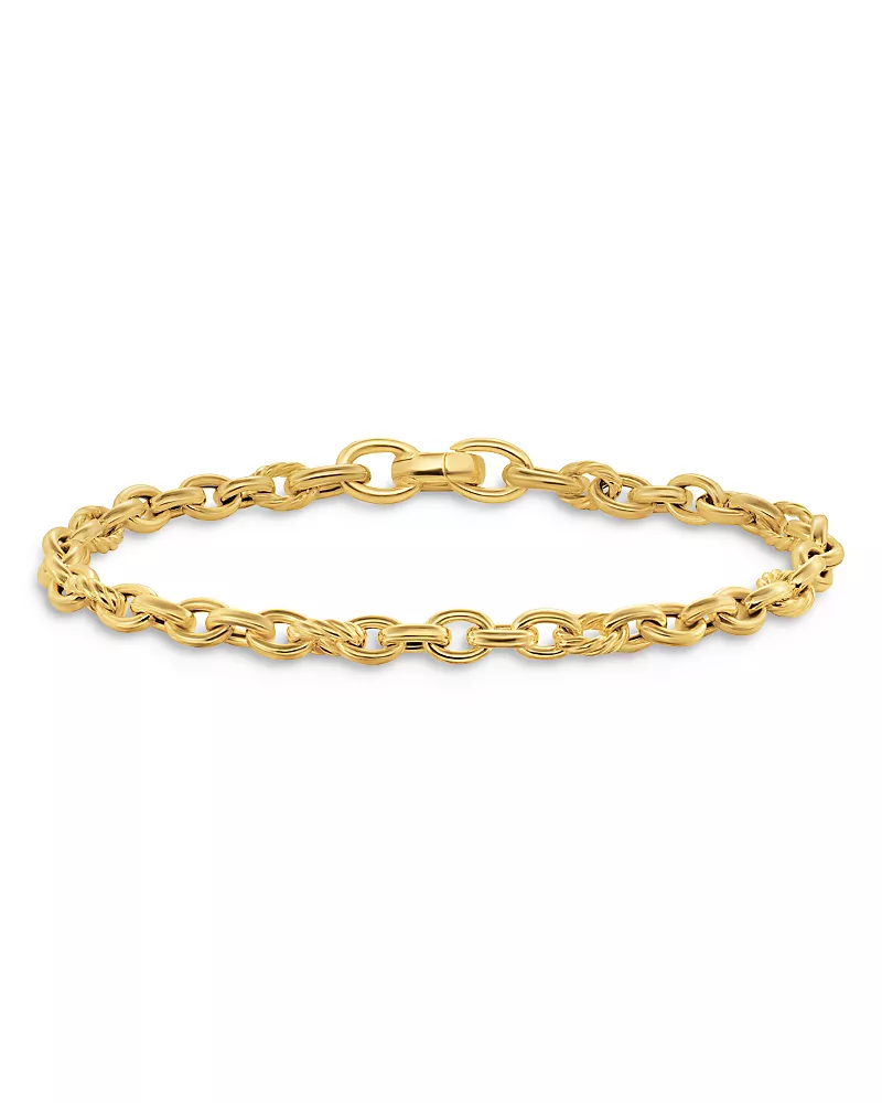 Dy Mercer Petite Chain Bracelet in 18K Yellow Gold, 4.5mm