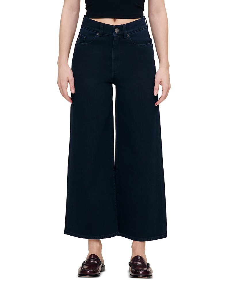 Dl1961 Hepburn High Rise Ankle Wide Leg Jeans In Flatiron In Flatiron